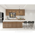 Novo design, armário de cozinha de shaker natural de bordo moderno